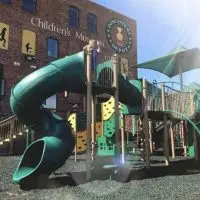 Discovery Depot Children's Museum exterior and playground in Galesburg^ Illinois