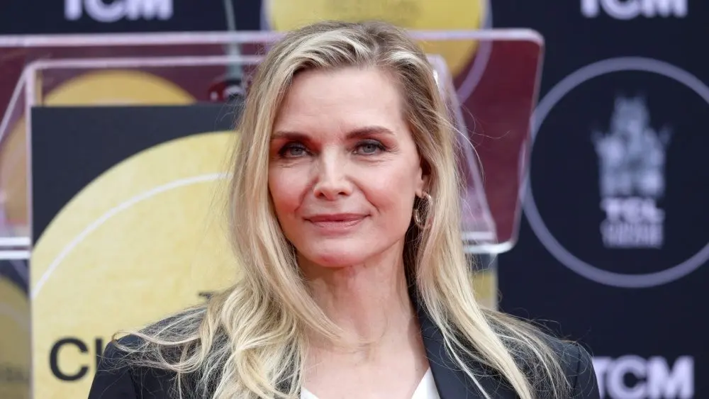 TCM Hosts Handprint And Footprint Ceremony Honoring Michelle Pfeiffer held at the TCL Chinese Theatre IMAX in Hollywood^ USA on April 25^ 2025.