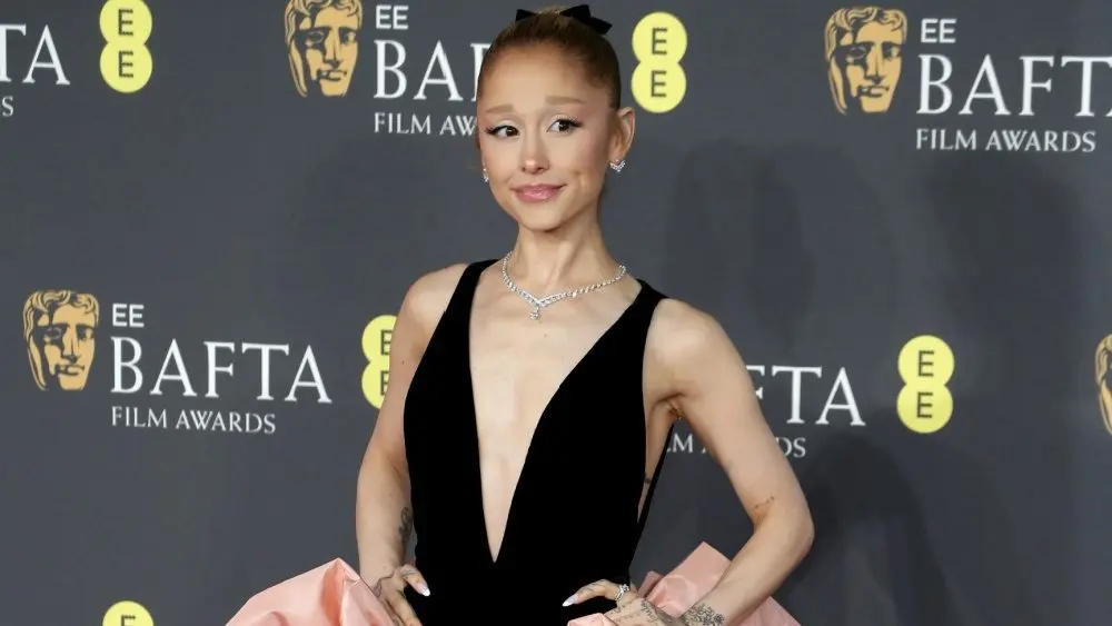 Ariana Grande attends the 2025 BAFTA Film Awards at The Royal Festival Hall in London^ England. London^ United Kingdom - February 16^ 2025