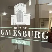 Galesburg seal at Galesburg City Hall