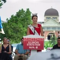 2026 Illinois State Fair Queen Krista Phillips^ of Effingham^ speaks at the State Fair ribbon cutting in August. (Capitol News Illinois photo by Jerry Nowicki)