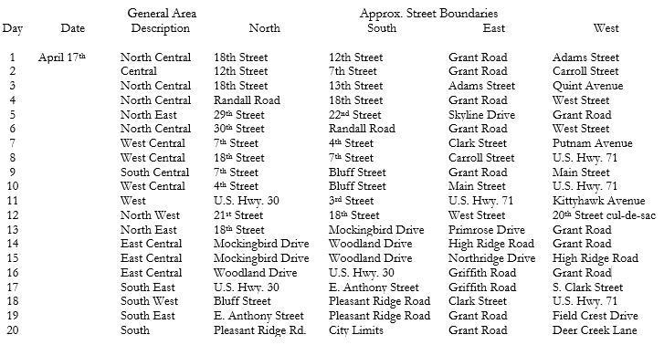 Carroll-Hydrant-Flushing-Schedule