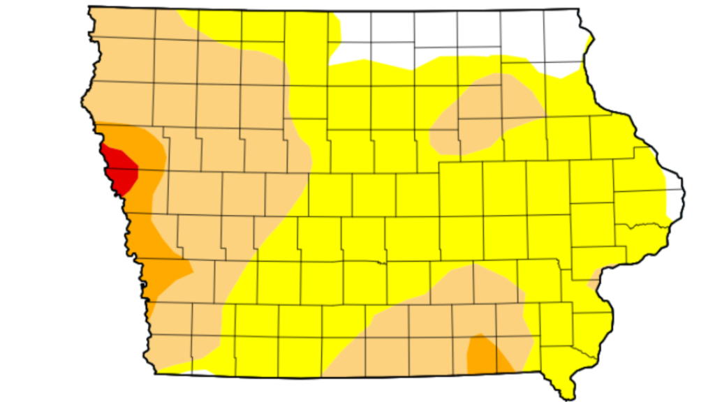 June 1 Iowa Drought Map 1024x576 