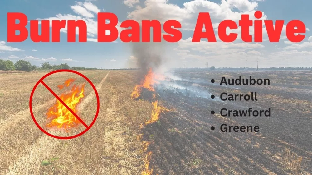 Burn Bans Issued For Carroll, Audubon Counties
