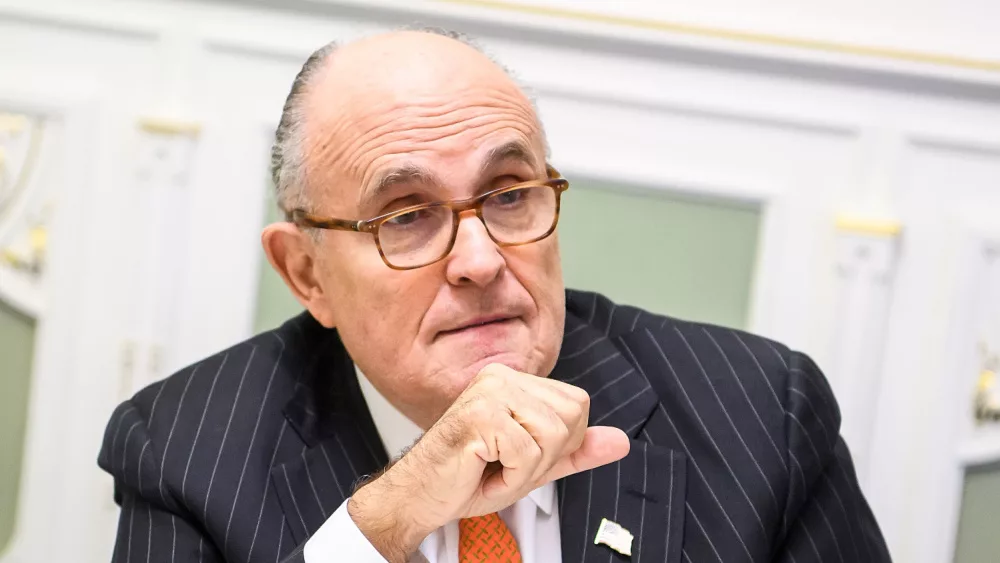 Former New York CIty Mayor and ex-Trump attorney Rudy Giuliani during visit to Kyiv^ Ukraine. November 2017