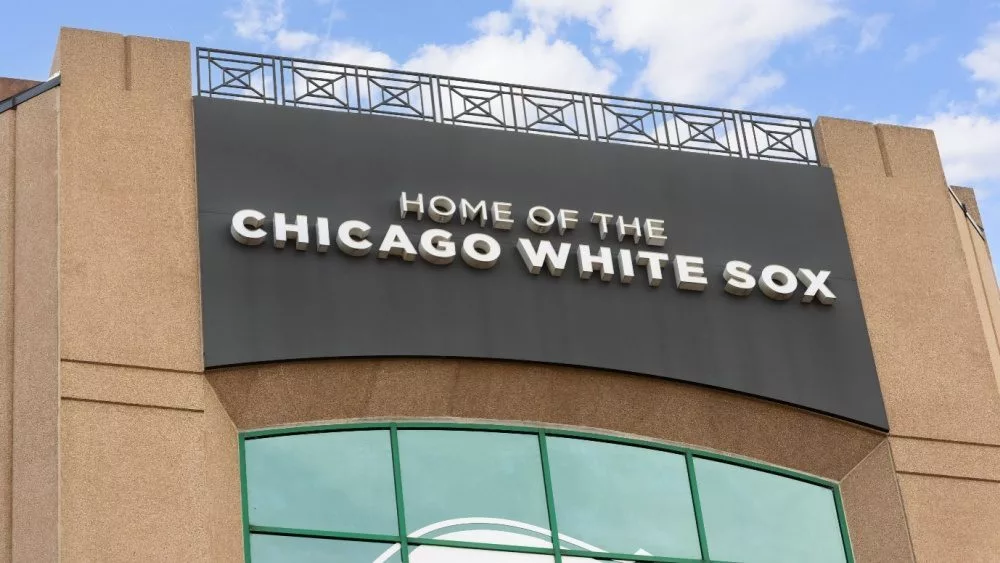 the exterior of MLB's Chicago White Sox's Guaranteed Rate Field. Chicago^ IL^ USA - August 13^ 2024