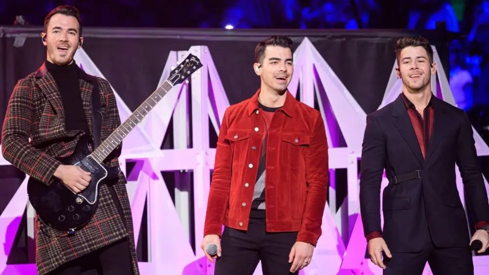 The Jonas Brothers perform at the 2019 Z100 Jingle Ball at Madison Square Garden. New York^ NY^ USA - December 13^ 2019
