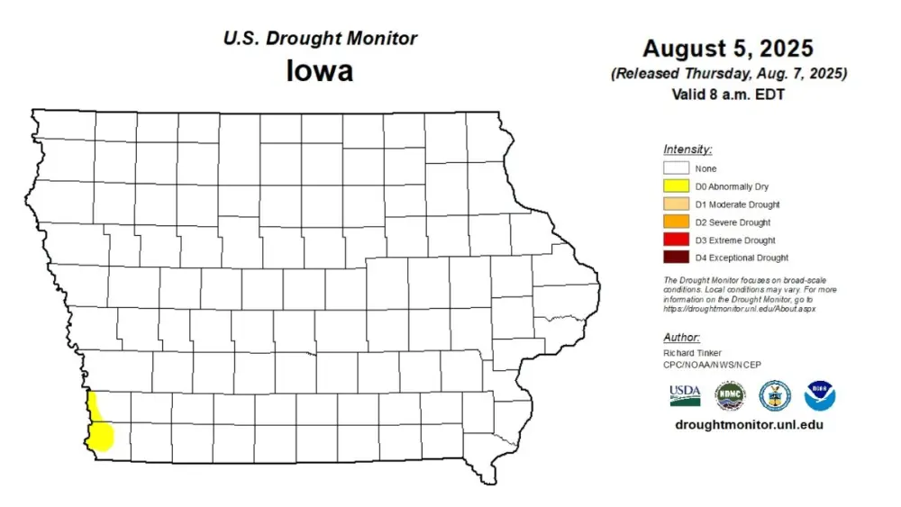 Iowa Now Drought-Free Following Near-Record July Rainfall
