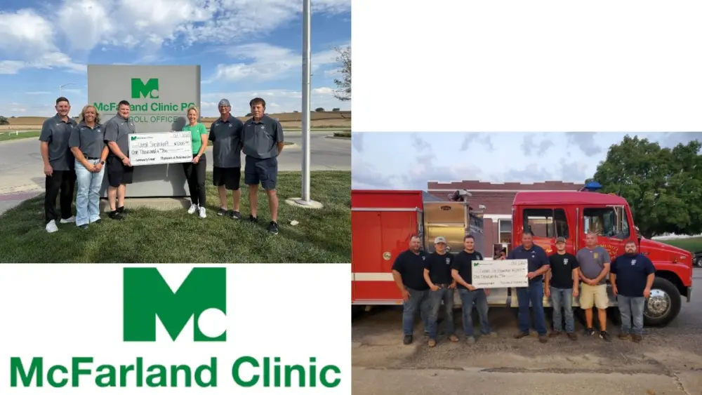 McFarland Clinic Awards Community Grants To Carroll SuperDraft, Dedham Fire Department