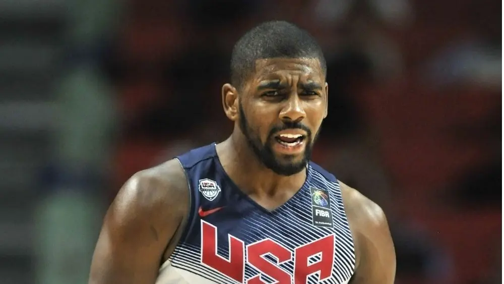 KYRIE IRVING of USA celebrates scoring during the Final game of FIBA BASKETBALL WORLD CUP 2014 at Palacio de los Deportes Arena MADRID^ SPAIN - September 14th 2014