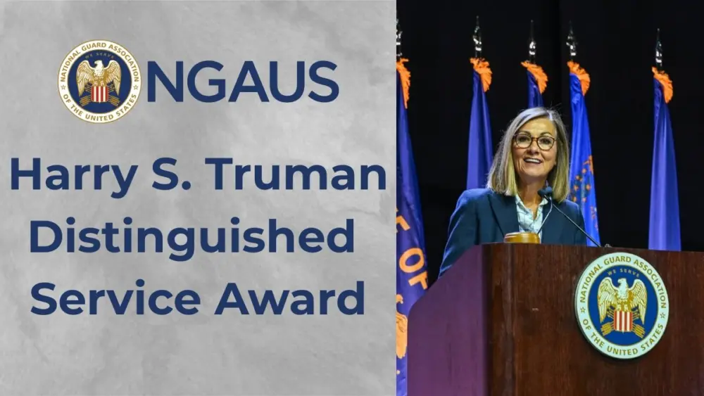Gov. Reynolds Receives Harry S. Truman Award For National Guard, Veteran Support