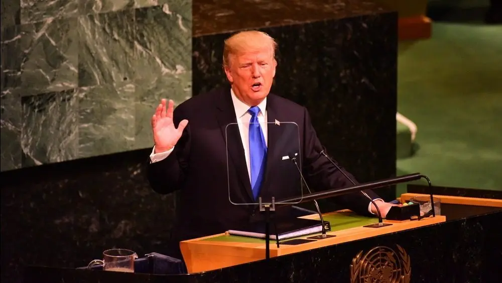 President Trump addresses general assembly at the United Nations NEW YORK CITY - SEPTEMBER 19 2017