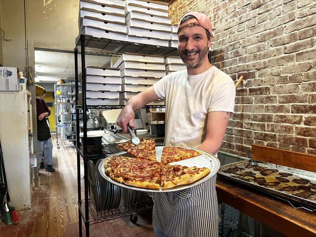 baked pizza in Galesburg Illinois