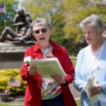 Nurses_Month_Convocation_Cottage02: Representatives from Carl Sandburg College participated in the 19th Annual Nurses Month Convocation and Remembrance Service on Saturday, May 6, on the lawn of the Knox County Courthouse near the Mother Bickerdyke Memorial Statue. The annual event, held in conjunction with National Nurses Month, provides an opportunity to celebrate nurses and remember those who have passed. The event was coordinated by the Galesburg Cottage Hospital School of Nursing Alumnae Association.