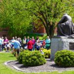 Nurses_Month_Convocation_Cottage04: Representatives from Carl Sandburg College participated in the 19th Annual Nurses Month Convocation and Remembrance Service on Saturday, May 6, on the lawn of the Knox County Courthouse near the Mother Bickerdyke Memorial Statue. The annual event, held in conjunction with National Nurses Month, provides an opportunity to celebrate nurses and remember those who have passed. The event was coordinated by the Galesburg Cottage Hospital School of Nursing Alumnae Association.