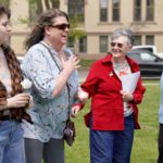 Nurses_Month_Convocation_Cottage18: Representatives from Carl Sandburg College participated in the 19th Annual Nurses Month Convocation and Remembrance Service on Saturday, May 6, on the lawn of the Knox County Courthouse near the Mother Bickerdyke Memorial Statue. The annual event, held in conjunction with National Nurses Month, provides an opportunity to celebrate nurses and remember those who have passed. The event was coordinated by the Galesburg Cottage Hospital School of Nursing Alumnae Association.