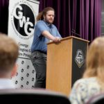 Gale_Scholars_16: Eleven members of the George Washington Gale Scholars Class of 2027 were inducted Tuesday, May 9, during a ceremony held in the Galesburg High School Little Theater. Inductees included: Anayely Pacheco, Macie Jordan, Alliyah Rice, Cordae Sanchez, Jordan Bowling, Ava George, Maddie Coe, Laniyah Sanchez, Evelin Guel, Jocilyn Davidson, and Devaughn Sanchez. Attendees heard remarks from speakers including Steve Cheesman, Director, George Washington Gale Scholars Program; Dr. MarQuita Barker, Vice President for Student Development, Knox College; and Garrett Sprinkle, a senior pursuing a double major in Music & Educational Studies Major at Knox College. The receiving line as the certificates were passed out included Dr. John Asplund, Superintendent, Galesburg 205; Dr. Seamus Reilly, President, Carl Sandburg College, Marquita, Cheesman, and Sprinkle.
