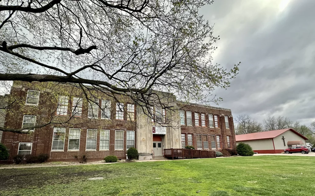 The former Douglas School/Rescue Mission building located at 435 E. Third St.