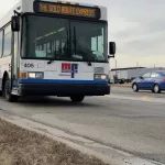 A City of Galesburg transit bus.
