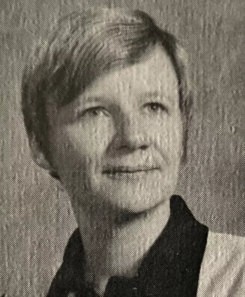 Alt text: Sally Rynott yearbook portrait from the 1981 Galesburg High School Reflector
