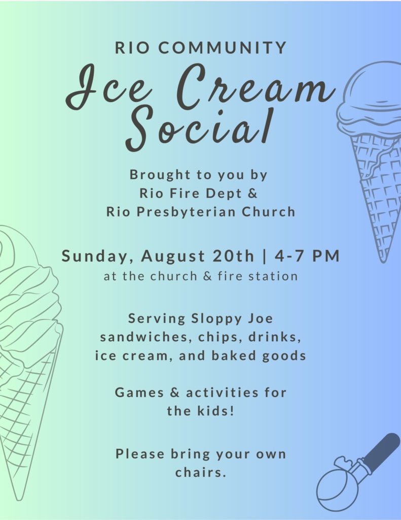 Rio Community Ice Cream Social – WGIL 93.7 FM – 1400 AM