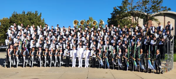 The 2023 Galesburg Marching Streaks band