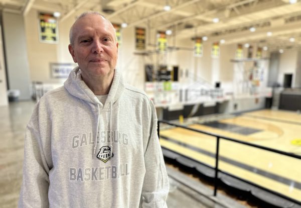 Galesburg High School girls basketball coach Evan Massey