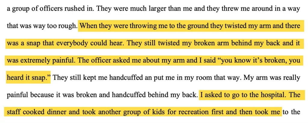 Juvenile statement