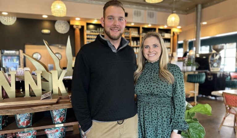 Innkeepers Coffee shop owners Jessica and Ben Ketchum in Galesburg