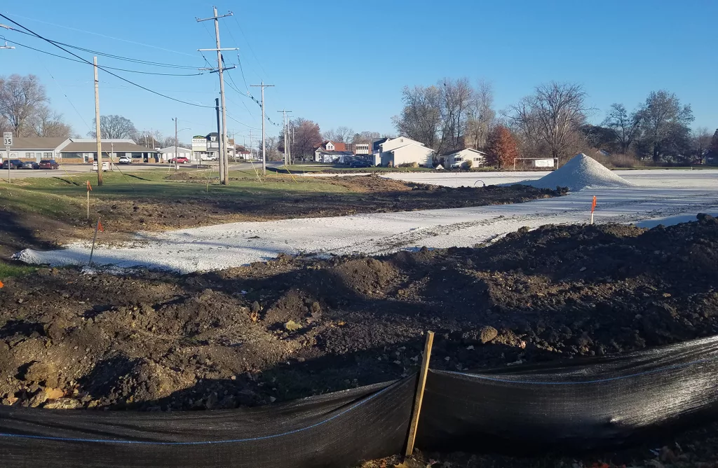 Construction site of Family Dollar in Abingdon.