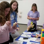 Approximately 300 eighth graders from Galesburg District 205 participated in an occupational journey Friday, Nov. 17, 2023, during the Welcome to the Real World and Career Exploration event on Carl Sandburg College’s Galesburg campus. (Photos courtesy Bill Gaither/Carl Sandburg College)
