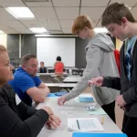 Approximately 300 eighth graders from Galesburg District 205 participated in an occupational journey Friday, Nov. 17, 2023, during the Welcome to the Real World and Career Exploration event on Carl Sandburg College’s Galesburg campus. (Photos courtesy Bill Gaither/Carl Sandburg College)
