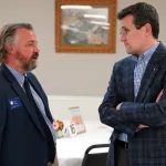 The Galesburg Chamber of Commerce hosted its 45th Annual Thanksgiving Luncheon on Monday, Nov. 20, 2023, at Cedar Creek Hall. From left are Eric Johnson and Josh Gibb. (Photo by Bill Gaither)