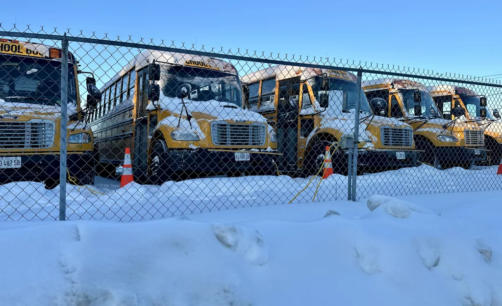 First Student school buses in Galesburg