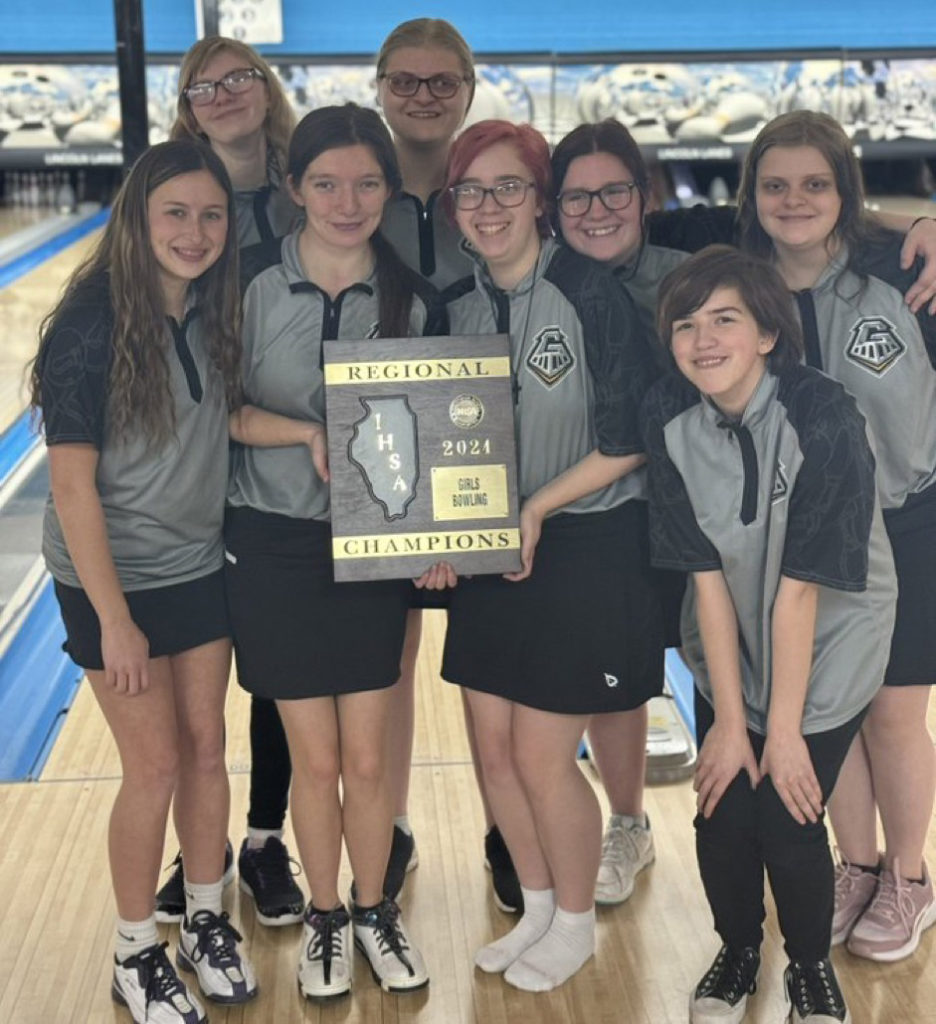 the Galesburg High School girls bowling team rolled to the team title at the Danville Regional on Saturday