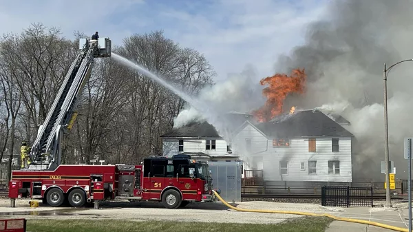 Fire at 224 N. Broad St. in Galesburg.