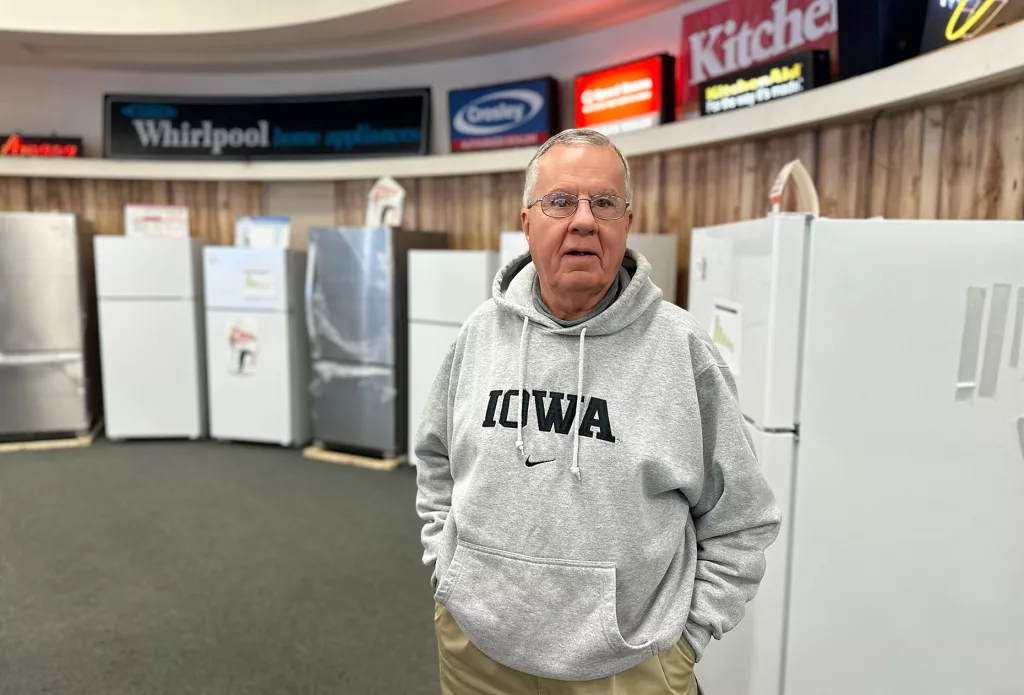 Dick Lindstrom, owner of Lindstrom's TV & Appliance in Galesburg.