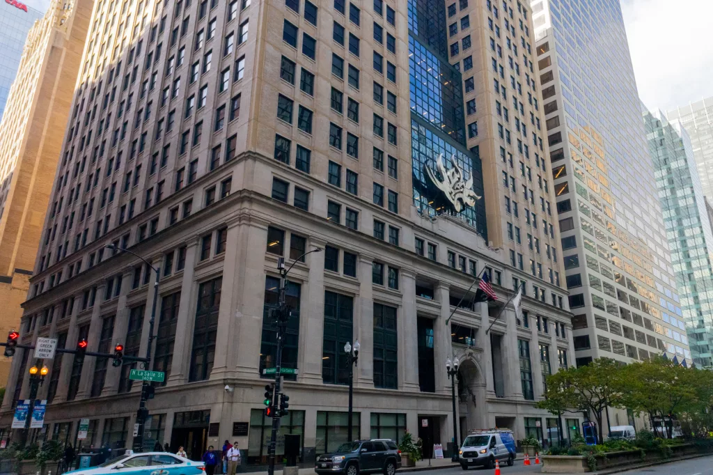 The Michael A. Bilandic building, home to the offices of the Illinois Commerce Commission, is pictured in Chicago. (Capitol News Illinois file photo by Andrew Adams)