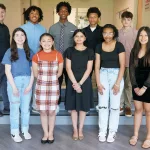 Gale_Scholars_Induction02: Ten members of the George Washington Gale Scholars Class of 2028 were inducted Tuesday, May 8, during a ceremony held in the Galesburg High School Little Theater. Inductees included: SaraRose Carrillo Fredrickson, William Grant IV, Ana Gutierrez, Harley Harris, Aaron Johnson Baker, Alondra Morales, Miles Patrick, Jasper Petry-Garcia, Tymyra Siby and Zacheriah Smith.
Attendees heard remarks from speakers including Steve Cheesman, director of George Washington Gale Scholars Program; Dr. Seamus Reailly, president of Carl Sandburg College; Randi Torrance, director of TRIO Upward Bound Math-Science at Sandburg and a Gale Scholar alumna; and Tyler Ferris, senior computer science major at Knox College.
