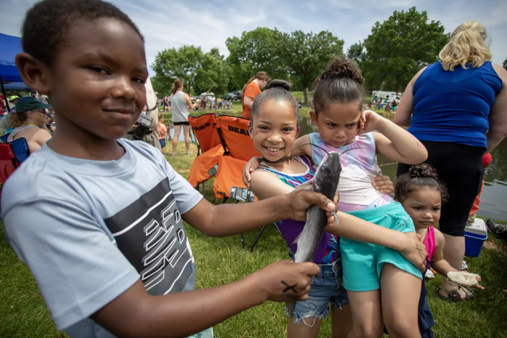 The annual Youth Fishing Derby was held under perfect conditions Sunday, May 19, 2024, at Lincoln Park. (Photos courtesy STEVE DAVIS/SeedCo Media)