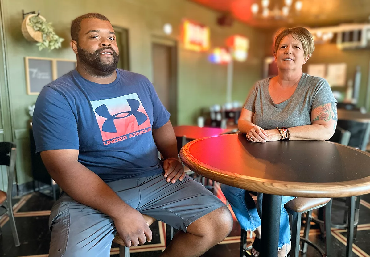 Wayland Cunningham and Tania Gibbs, owners of Smokin' Willies BBQ, 161 N. Cherry. St. in Galesburg. 