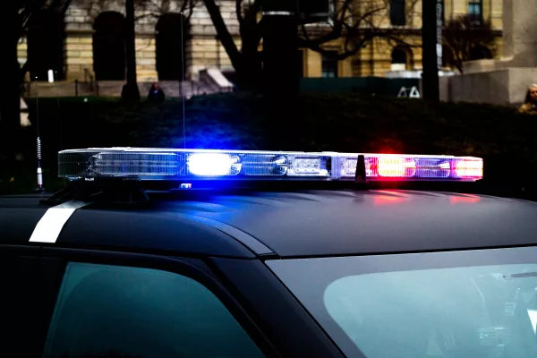 Flashing lights are pictured on an Illinois State Police car. (Capitol News Illinois file photo)