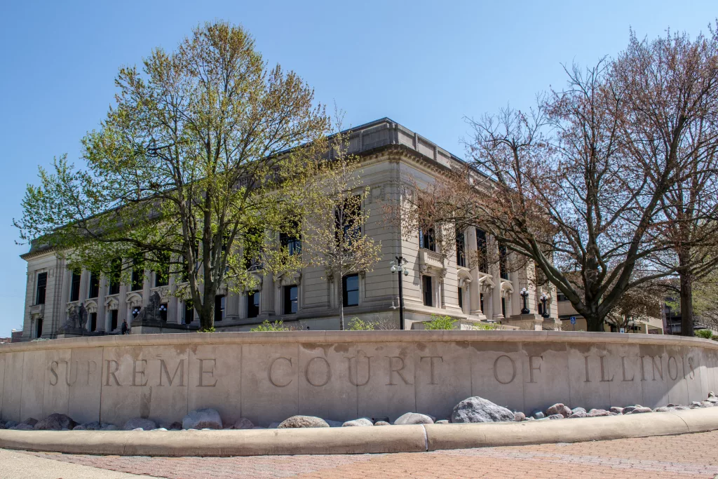 The Office of Pretrial Services, which is overseen by the Illinois Supreme Court (pictured), released data this week about pretrial investigations and detentions nine months after cash bail ended in Illinois. (Capitol News Illinois photo by Jerry Nowicki)