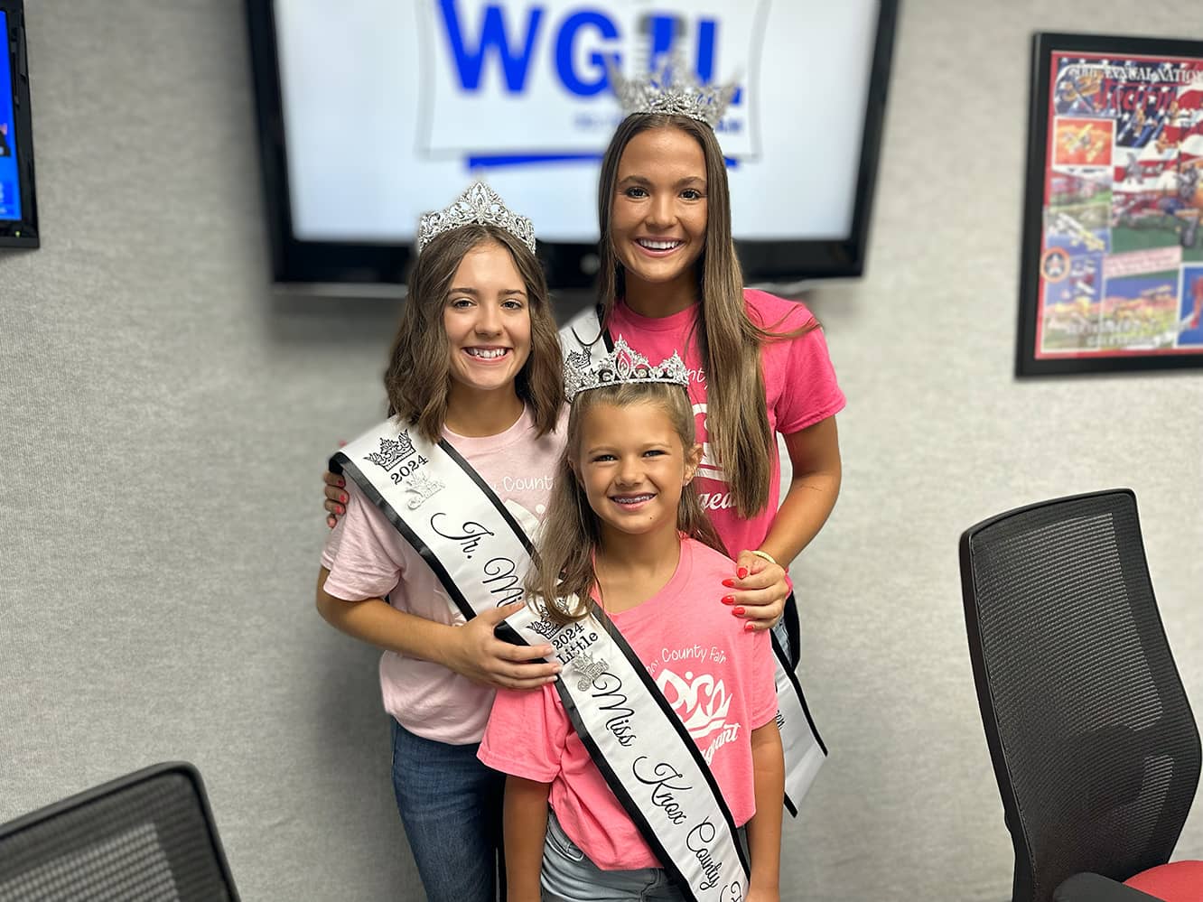 2024 Knox County Fair Queen Pageant winners Bailey McGarry, Emersyn Fleisher, Mia Lynch