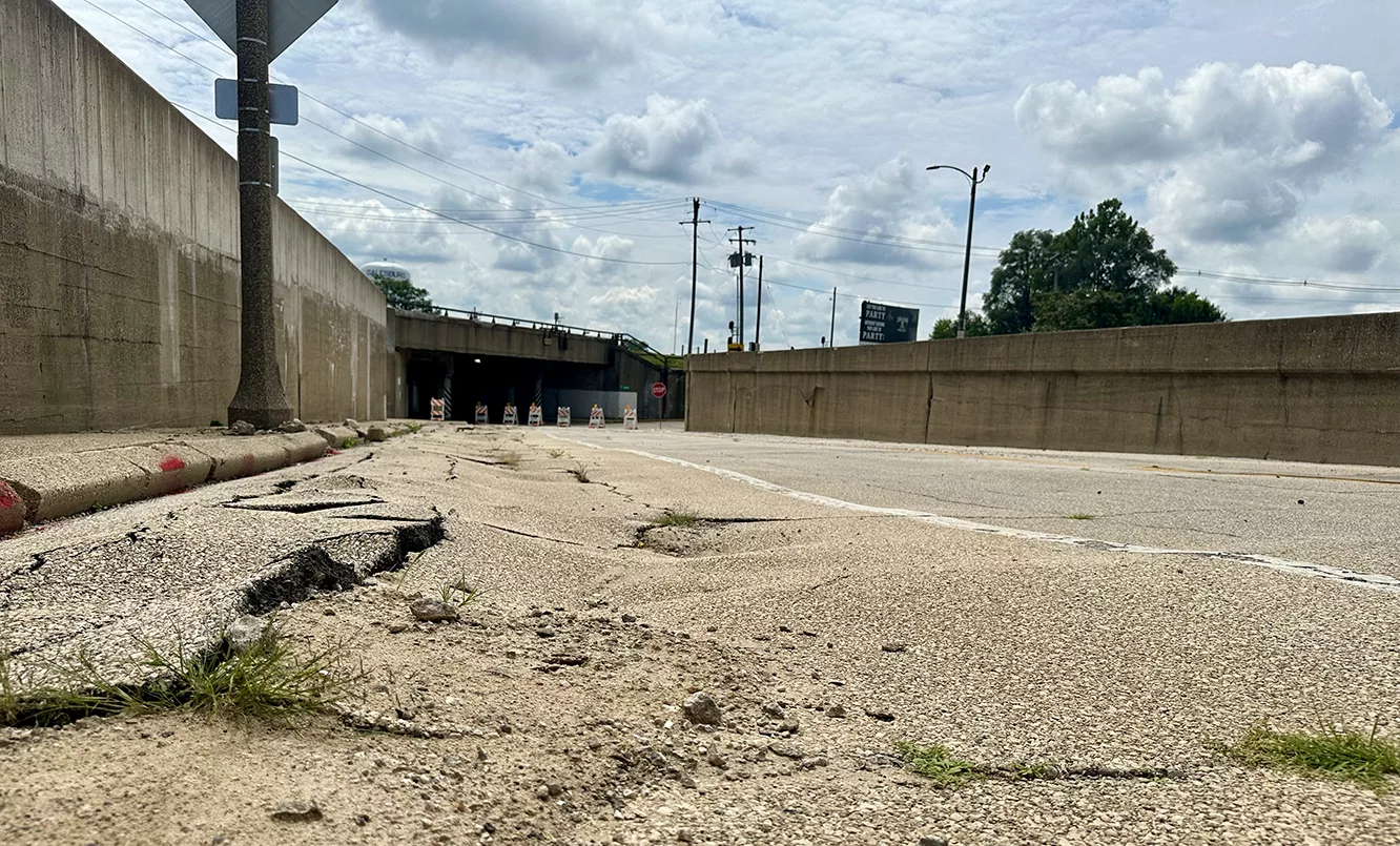 The South Seminary Street approach to eastbound East South Street has been closed to traffic since July 10, 2024, due to a water main break. 