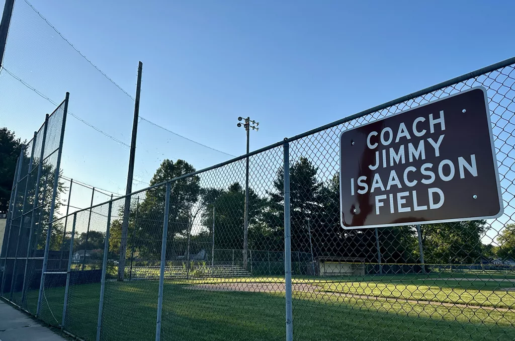 Coach Jimmy Isaacson Field at H.T. Custer Park in Galesburg.