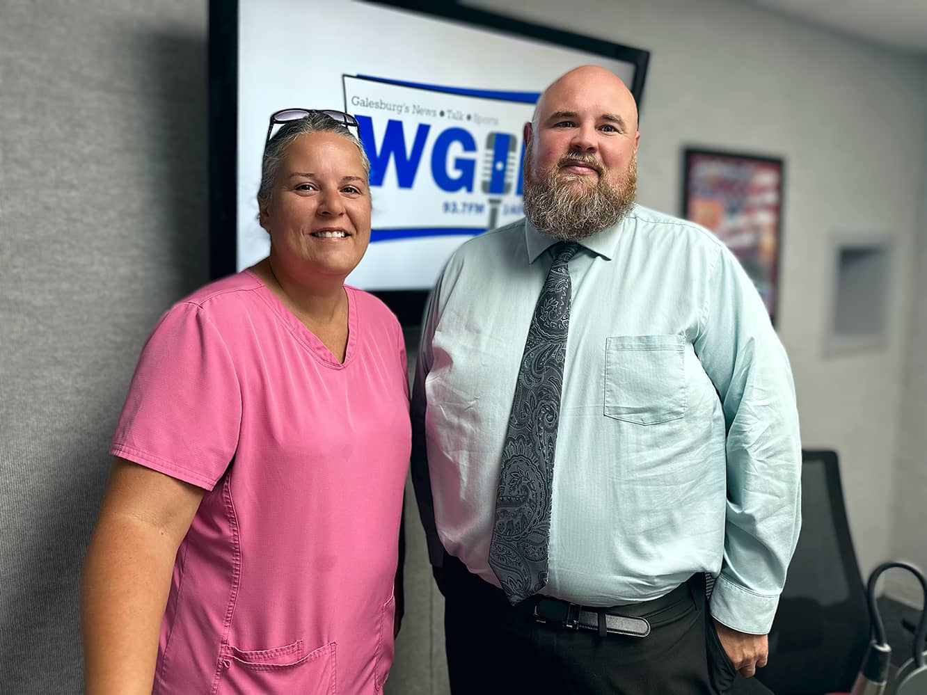 Wil Hayes (Asst. Administrator), right, and Tammy Nelson (communicable disease nurse), Knox County Health Department.