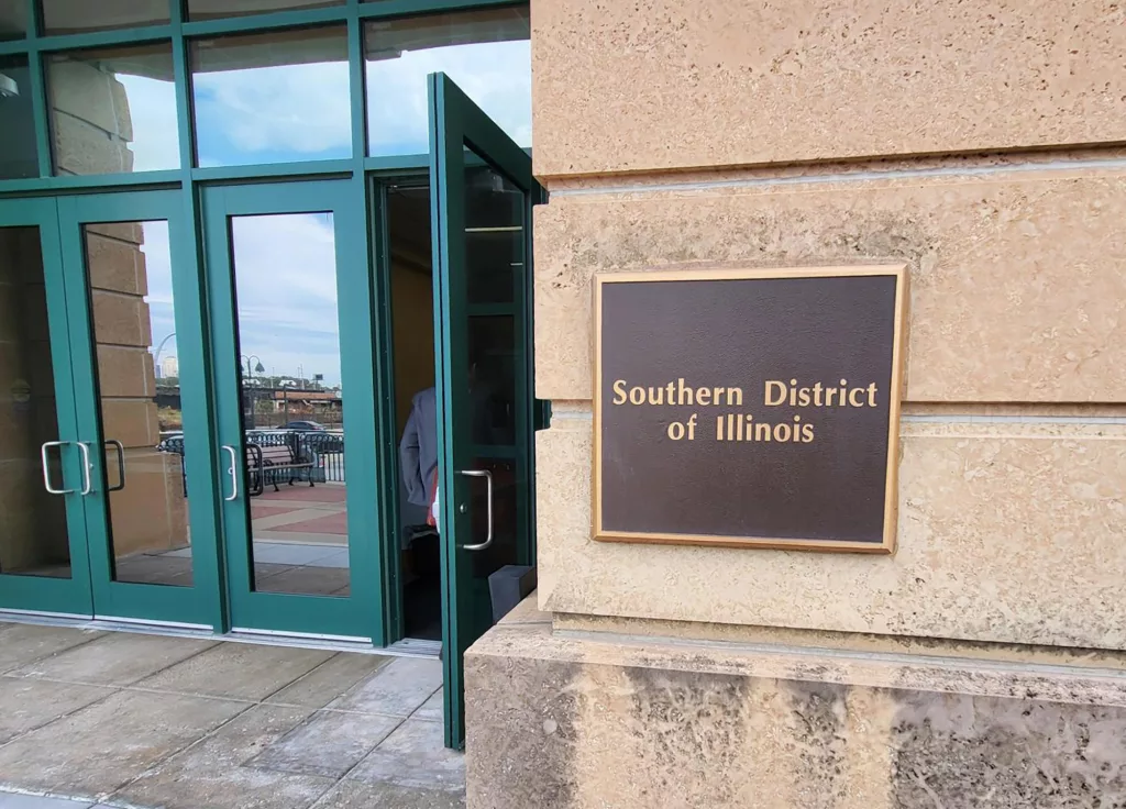 The federal courthouse for the Southern District of Illinois is pictured in East St. Louis. (Capitol News Illinois photo by Peter Hancock)