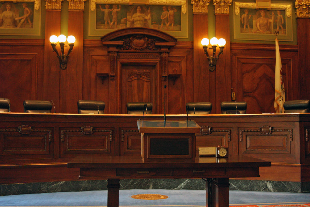 The Illinois Supreme Court chamber is pictured in Springfield. (Capitol News Illinois file photo)