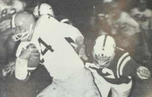 Dave "Louie" Nichols, Galesburg High School Class of 1968, carries the ball for the Silver Streaks.